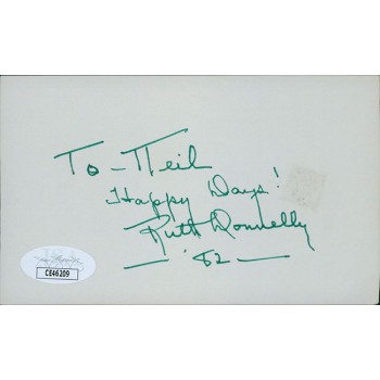 Ruth Donnelly Actress Signed 3x5 Index Card JSA Authenticated Personalized