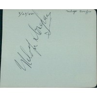 Melvyn Douglas Actor Signed 4.25x5 Album Page JSA Authenticated