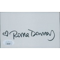 Roma Downey Actress Signed 3x5 Index Card JSA Authenticated