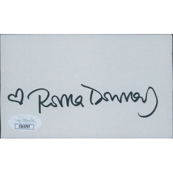 Roma Downey Actress Signed 3x5 Index Card JSA Authenticated