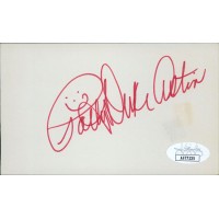 Patty Duke Actress Signed 3x5 Index Card JSA Authenticated