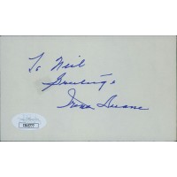 Irene Dunne Actress Signed 3x5 Index Card JSA Authenticated Personalized