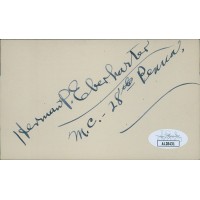 Herman Eberharter Pennsylvania Congressmen Signed 3x5 Index Card JSA Authentic