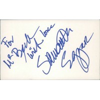 Samantha Eggar Actress Signed 3x5 Index Card JSA Authenticated Personalized