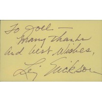 Leif Erickson Actor Signed 3x5 Index Card JSA Authenticated Personalized