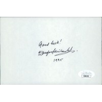 Douglas Fairbanks Jr. Actor Signed 4x6 Index Card JSA Authenticated