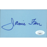 Jamie Farr Actor Signed 3x5 Index Card JSA Authenticated