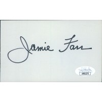 Jamie Farr Actor Signed 3x5 Index Card JSA Authenticated