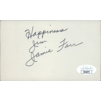 Jamie Farr Actor Signed 3x5 Index Card JSA Authenticated Personalized