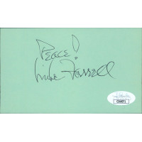 Mike Farrell Actor Signed 3x5 Index Card JSA Authenticated