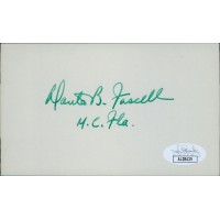 Dante Fascell Florida Congressmen Signed 3x5 Index Card JSA Authenticated