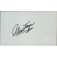 Alice Faye Actress Singer Signed 3x5 Index Card JSA Authenticated