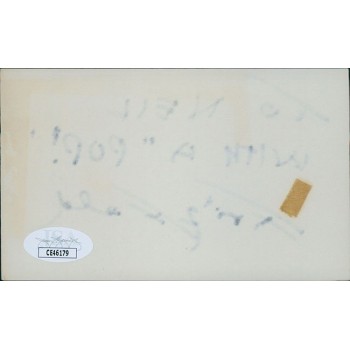 Fritz Feld Actor Signed 3x5 Index Card JSA Authenticated Personalized