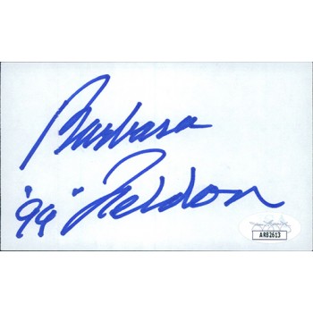 Barbara Feldon Actress Signed 3x5 Index Card JSA Authenticated