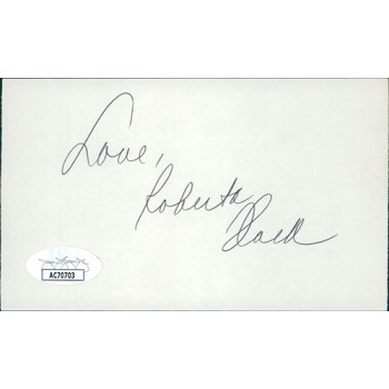 Roberta Flack Singer Musician Signed 3x5 Index Card JSA Authenticated