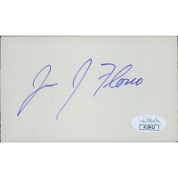 James Florio New Jersey Congressmen Governor Signed 3x5 Index Card JSA Authentic