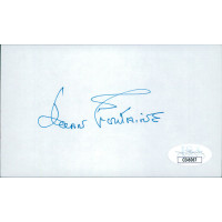 Joan Fontaine Actress Signed 3x5 Index Card JSA Authenticated