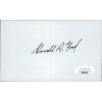 Gerald R. Ford President Signed 3x5 Index Card JSA Authenticated