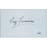 Tony Franciosa Actor Signed 3x5 Index Card JSA Authenticated