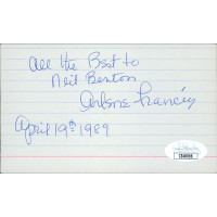 Arlene Francis Actress Signed 3x5 Index Card JSA Authenticated Personalized