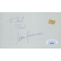 James Franciscus Actor Signed 3x5 Index Card JSA Authenticated Personalized