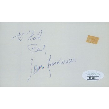 James Franciscus Actor Signed 3x5 Index Card JSA Authenticated Personalized