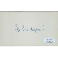 Peter Frelinghuysen New Jersey Congressman Signed 3x5 Index Card JSA Authentic