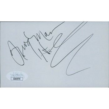 Clarence Frogman Henry Musician Signed 3x5 Index Card JSA Authenticated