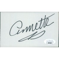 Annette Funicello Actress Signed 3x5 Index Card JSA Authenticated