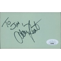 Allen Funt Television Producer Director Signed 3x5 Index Card JSA Authenticated