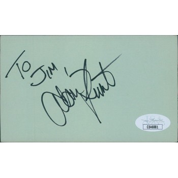 Allen Funt Television Producer Director Signed 3x5 Index Card JSA Authenticated