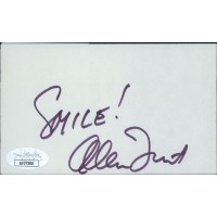 Allen Funt Television Producer Director Signed 3x5 Index Card JSA Authenticated