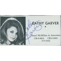 Kathy Garver Actress Signed 2x3.5 Directory Cut JSA Authenticated