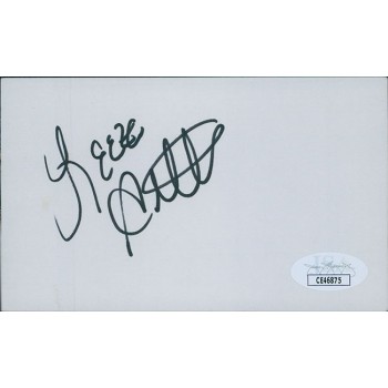 Leeza Gibbons Actress Talk Show Host Signed 3x5 Index Card JSA Authenticated