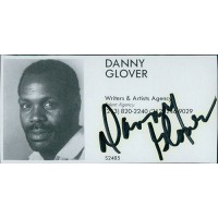 Danny Glover Actor Signed 2x3.5 Directory Cut JSA Authenticated