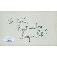 George Gobel Actor Comedian Signed 3x5 Index Card JSA Authenticated Personalized
