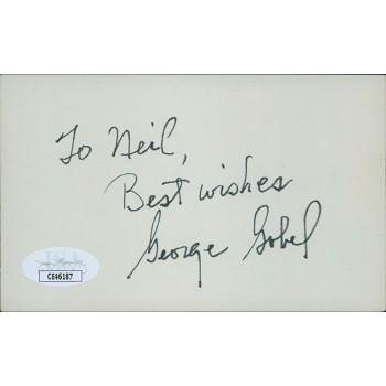 George Gobel Actor Comedian Signed 3x5 Index Card JSA Authenticated Personalized