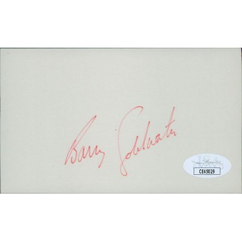 Barry Goldwater Senator Signed 3x5 Index Card JSA Authenticated