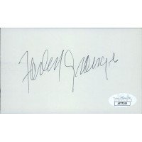 Farley Granger Actor Signed 3x5 Index Card JSA Authenticated