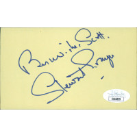 Stewart Granger Actor Signed 3x5 Index Card JSA Authenticated Personalized