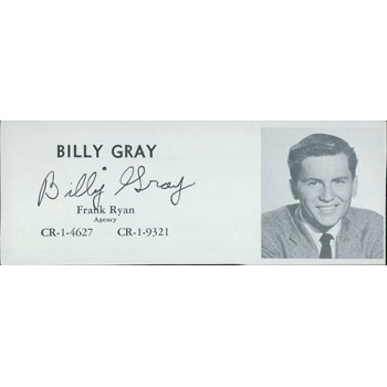 Billy Gray Actor Signed 2x5 Directory Cut JSA Authenticated