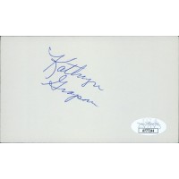 Kathryn Grayson Actress Signed 3x5 Index Card JSA Authenticated