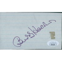 Buddy Hackett Actor Signed 3x5 Cut Page JSA Authenticated