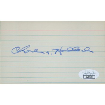 Charles Halleck Indiana Congressman Signed 3x5 Index Card JSA Authenticated