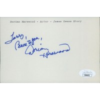 Dorian Harewood Actor Signed 4x6 Index Card JSA Authenticated Personalized
