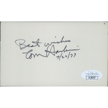 Tom Harkin Iowa Senator Signed 3x5 Index Card JSA Authenticated