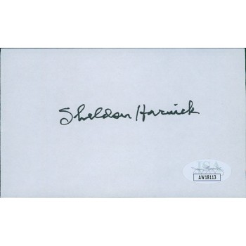 Sheldon Harnick Songwriter Signed 3x5 Index Card JSA Authenticated