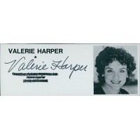 Valerie Harper Actress Signed 2x5 Directory Cut JSA Authenticated