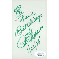 Phil Harris Actor Signed 3x5 Index Card JSA Authenticated Personalized