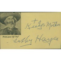 Gabby Hayes Western Actor Signed 3x5.25 Cut Page JSA Authenticated